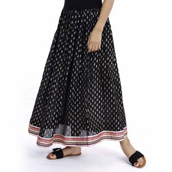 Black Plain cotton skirts 4