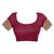 Maroon woven art silk saree with blouse