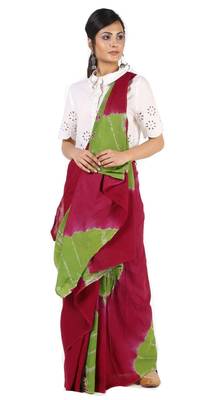 Khaatu Bagru Print Cotton Mulmul Saree With Blouse 1