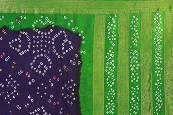 Multicolor hand woven art silk saree with blouse 5