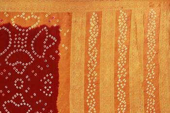 Multicolor hand woven art silk saree with blouse 4