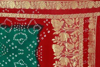 Multicolor hand woven art silk saree with blouse 5