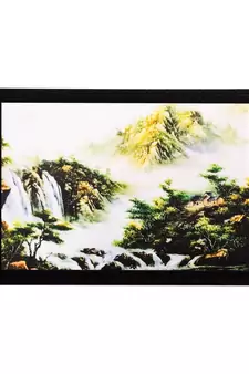 Waterfall View Matt Textured UV Art Painting