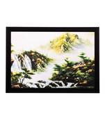 Waterfall View Matt Textured UV Art Painting