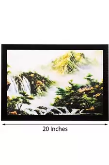 Waterfall View Matt Textured UV Art Painting