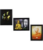 Set of 3 Satin Matt Textured Art Painting