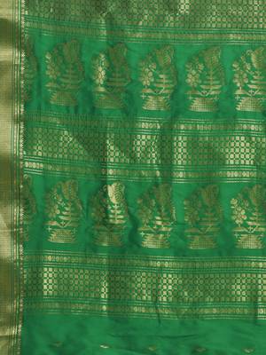 purple woven art silk saree with blouse 4