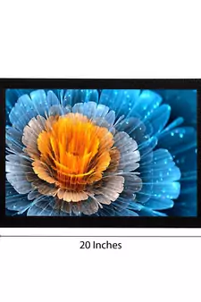 Blue and Yellow Glowing Flower Satin Matt Texture UV Art Painting