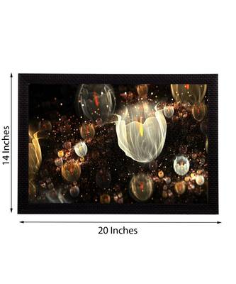 White Glowing Floral Satin Matt Texture UV Art Painting 3