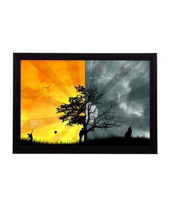Dual Shades Tree Satin Matt Texture UV Art Painting 1