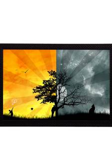 Dual Shades Tree Satin Matt Texture UV Art Painting