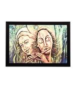 Radha Krishna Satin Matt Texture UV Art Painting