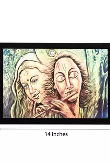 Radha Krishna Satin Matt Texture UV Art Painting