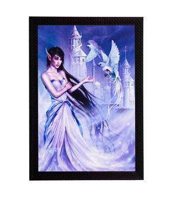 Girl In White Dress Satin Matt Texture UV Art Painting 1