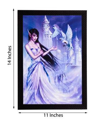 Girl In White Dress Satin Matt Texture UV Art Painting 3