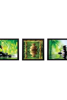 Set Of 3 Stones and Owner Satin Matt Texture UV Art Painting
