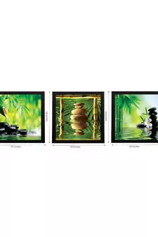 Set Of 3 Stones and Owner Satin Matt Texture UV Art Painting
