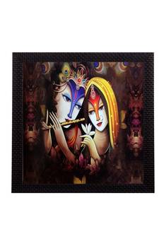 Radha Krishna Satin Matt Texture UV Art Painting