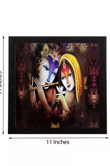 Radha Krishna Satin Matt Texture UV Art Painting