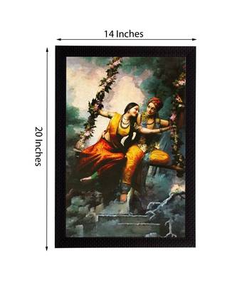 Radha Krishna Satin Matt Texture UV Art Painting 3