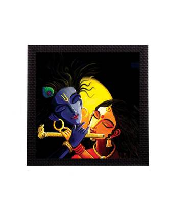 Supreme Lord Krishna Radha Satin Matt Texture UV Art Painting 1