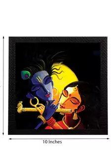 Supreme Lord Krishna Radha Satin Matt Texture UV Art Painting