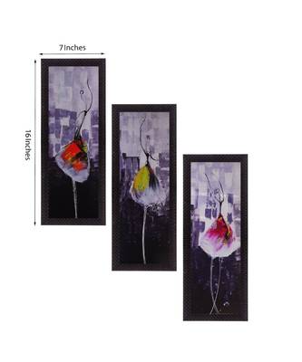 Set Of 3 Dancing Girl Satin Matt Texture UV Art Painting 2