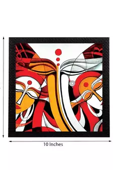 Geometrical Lord Ganesha Satin Matt Texture UV Art Painting
