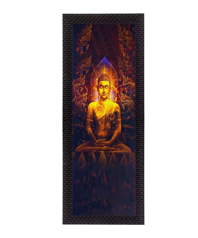 Enlightening Lord Buddha Satin Matt Texture UV Art Painting