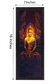 Enlightening Lord Buddha Satin Matt Texture UV Art Painting