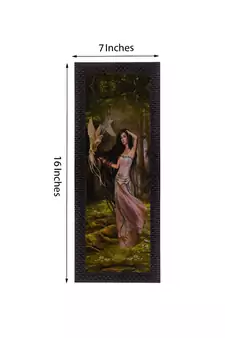 Beautiful Woman With Bird Satin Matt Texture UV Art Painting