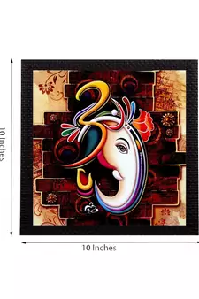 Face Of Ganesha Satin Matt Texture UV Art Painting