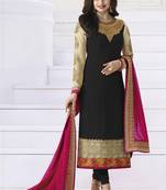 Black embroidered georgette salwar