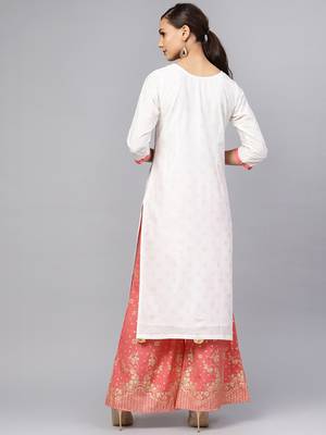 White printed cotton salwar 2