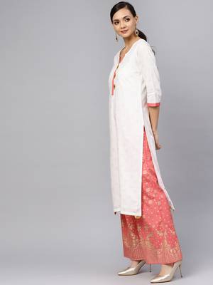 White printed cotton salwar 3