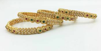 Gold   beaded jewellery bangles 1
