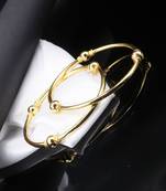Gold Plain Bangles Set Of 2