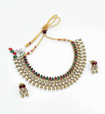 Multicolor kundan necklace sets 2