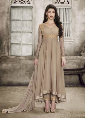 Chiku embroidered faux georgette salwar 1