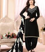 Black moti satin salwar