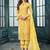 Yellow Heavy Faux Georgette Party Wear Designer Suit