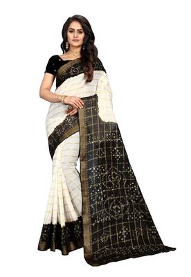 Multicolor hand woven art silk saree with blouse 1
