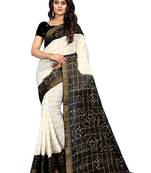 Multicolor hand woven art silk saree with blouse