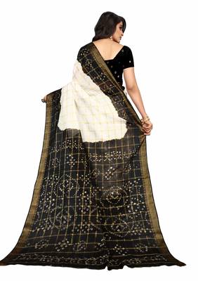 Multicolor hand woven art silk saree with blouse 2