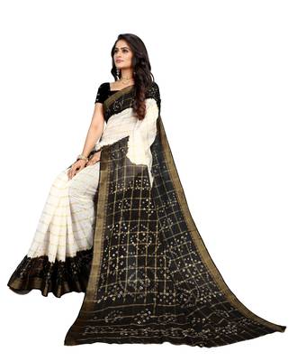 Multicolor hand woven art silk saree with blouse 4