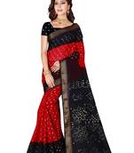 Multicolor hand woven art silk saree with blouse