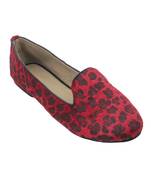 Trends & Trades Women Red & Black Leopard Print Ballerinas