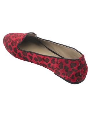 Trends & Trades Women Red & Black Leopard Print Ballerinas 2