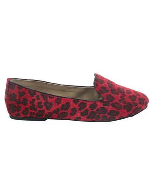 Trends & Trades Women Red & Black Leopard Print Ballerinas 3