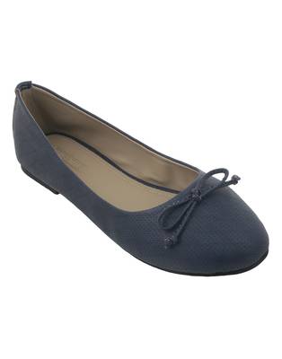 Trends & Trades Blue Preforated Design Ballerinas Shoes 1